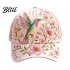 Frühling Sommer Hut Baseballkappe für Damen Stickerei Blumen Vogel Muster Hut Natur inspiriert Lässig Verstellbare Passform Gartenarbeit Sonne Draußen