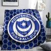 1PC Portsmouth Football Club Patterned Flannel Blanket Suitable For All Seasons for Home Decor Warmth and Comfort Gifts Holiday Present