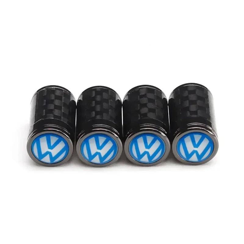 New 4pcs Car Wheel Valve Caps for Volkswagen Passat Tiguan Golf Bora Jetta Beetle Scirocco Sharan Sagitar Tire Dust Cover S