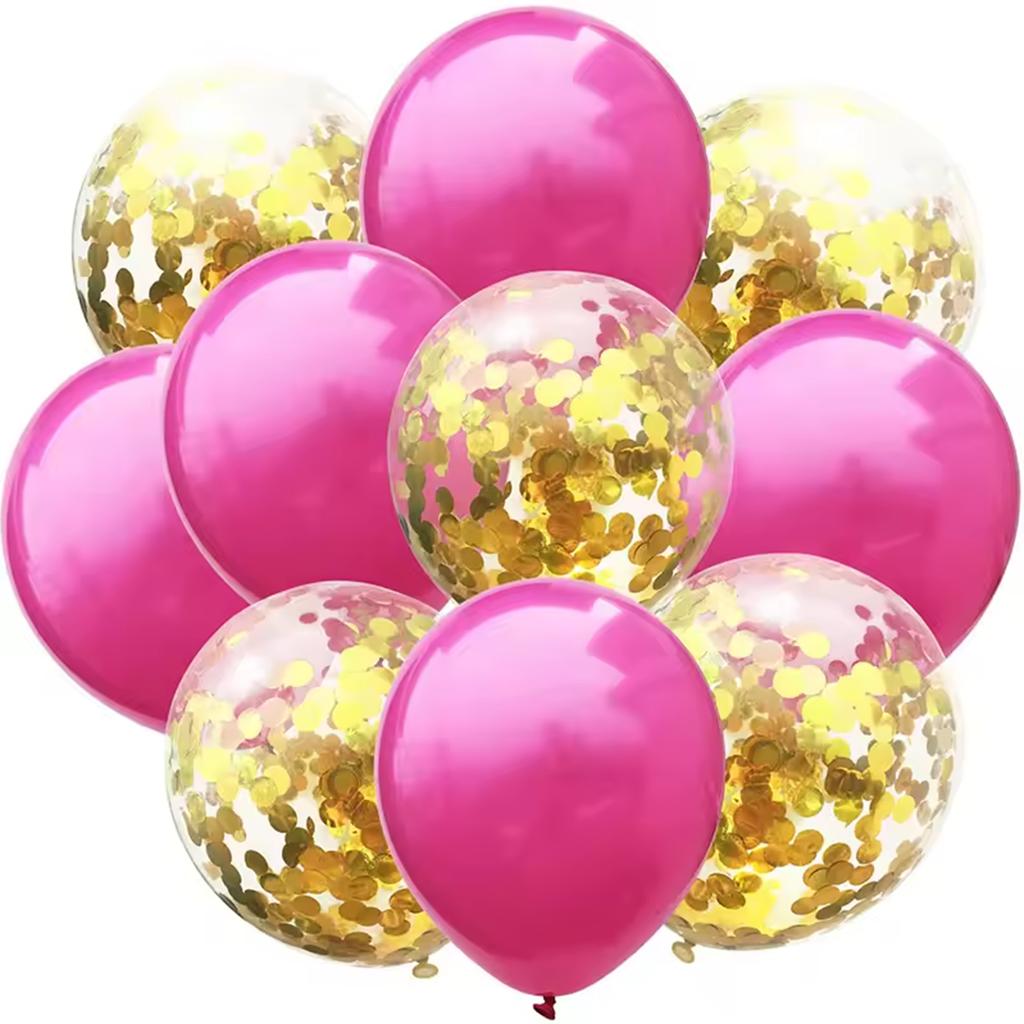 10pcs Mix Black Silver Confetti Balloons Wedding Birthday Party Decoration Metallic Helium Balloon Baby Shower Glitter Globos