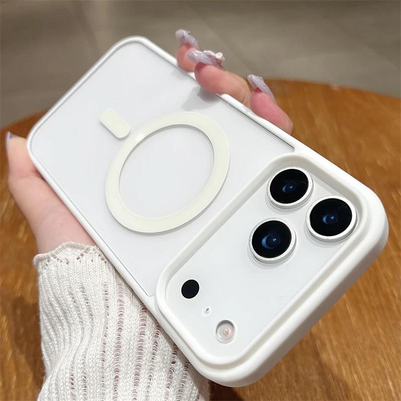 

For Magsafe Magnetic Wireless Charge Case For For Iphone 17 Air 11 12 13 14 15 16 17 Pro Max Plus Transparent Hard Back Cover For iPhone 11 Pro