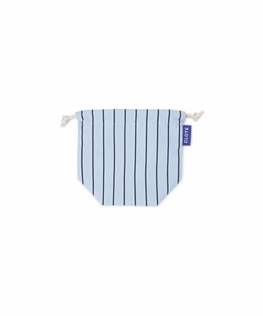 Clote String Pouch Mini - Striped Blue