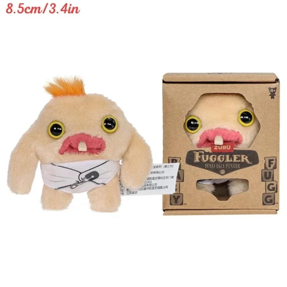 Fuggler Monștri cu Dinți Urați Jucării de Pluș Fuggler Bebeluș Desen Animat Ciudat cu Ochi Mari Iepure Peluche Kawaii Multicolor Păpușă de Pluș 8-9CM