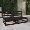 VidaXL 2-Seater Garden Sofa Patio Sofa Outdoor Sofa Terrace Furniture Outdoor Furniture Black Wood 3075233
