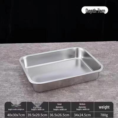 Extra Thick 316L Stainless Steel Deep Rectangular Pan