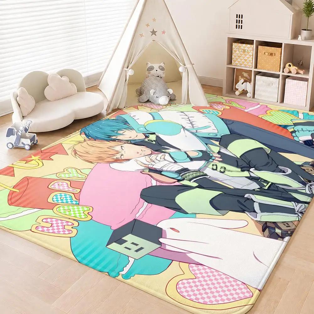 Anime Hot D-DRAMAtical MurderS Floor Mat Floor Mat Soft Flannel Non-Slip Door Rug for Living Room