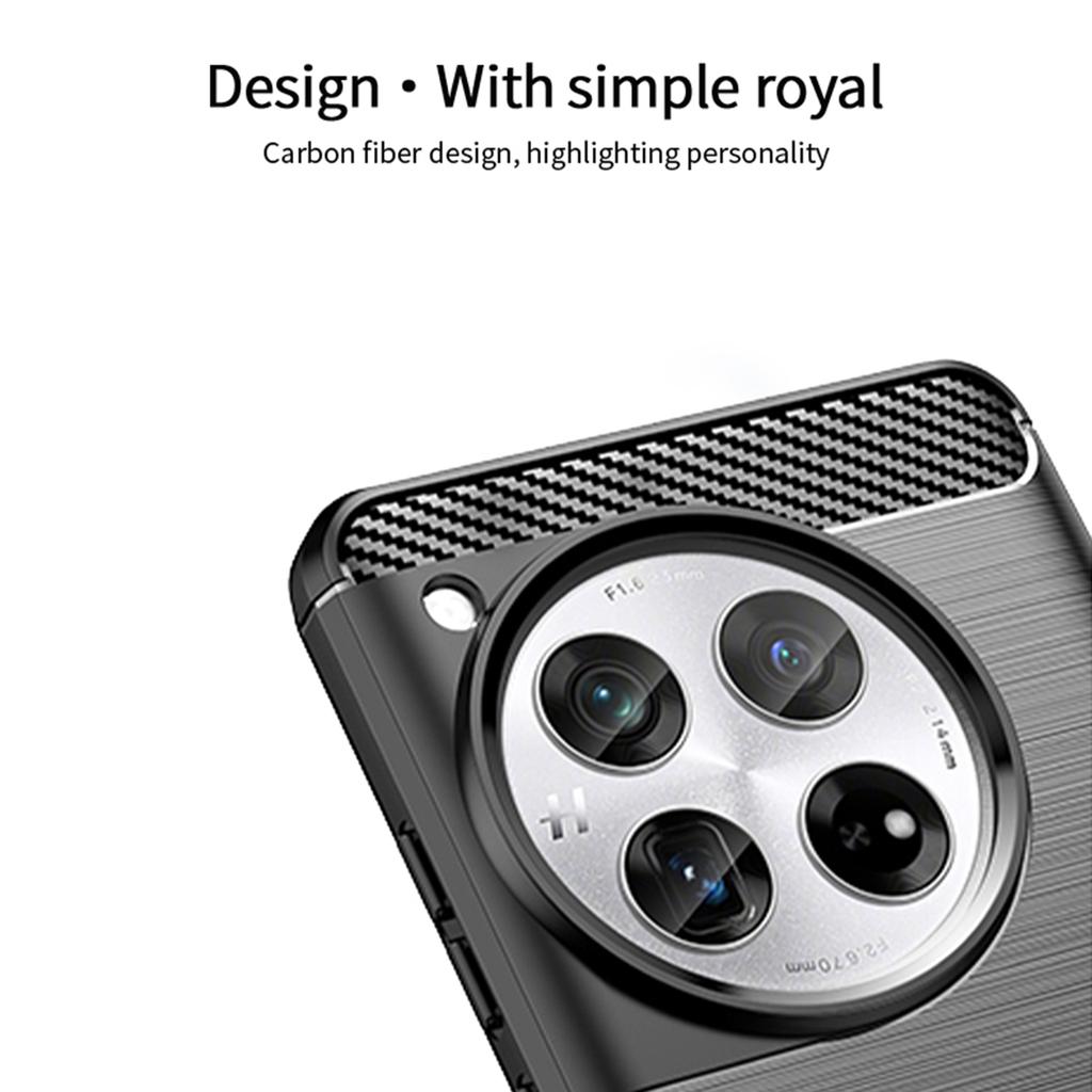 MOFI JK Serie-1 für OnePlus 12 5G Hülle TPU Handyhülle mit Kohlefasertextur