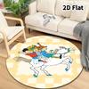 Pippi Round Area Rug Carpet Rug For Living Room Bedroom Sofa Playroom Decor Nonslip Floor Mat