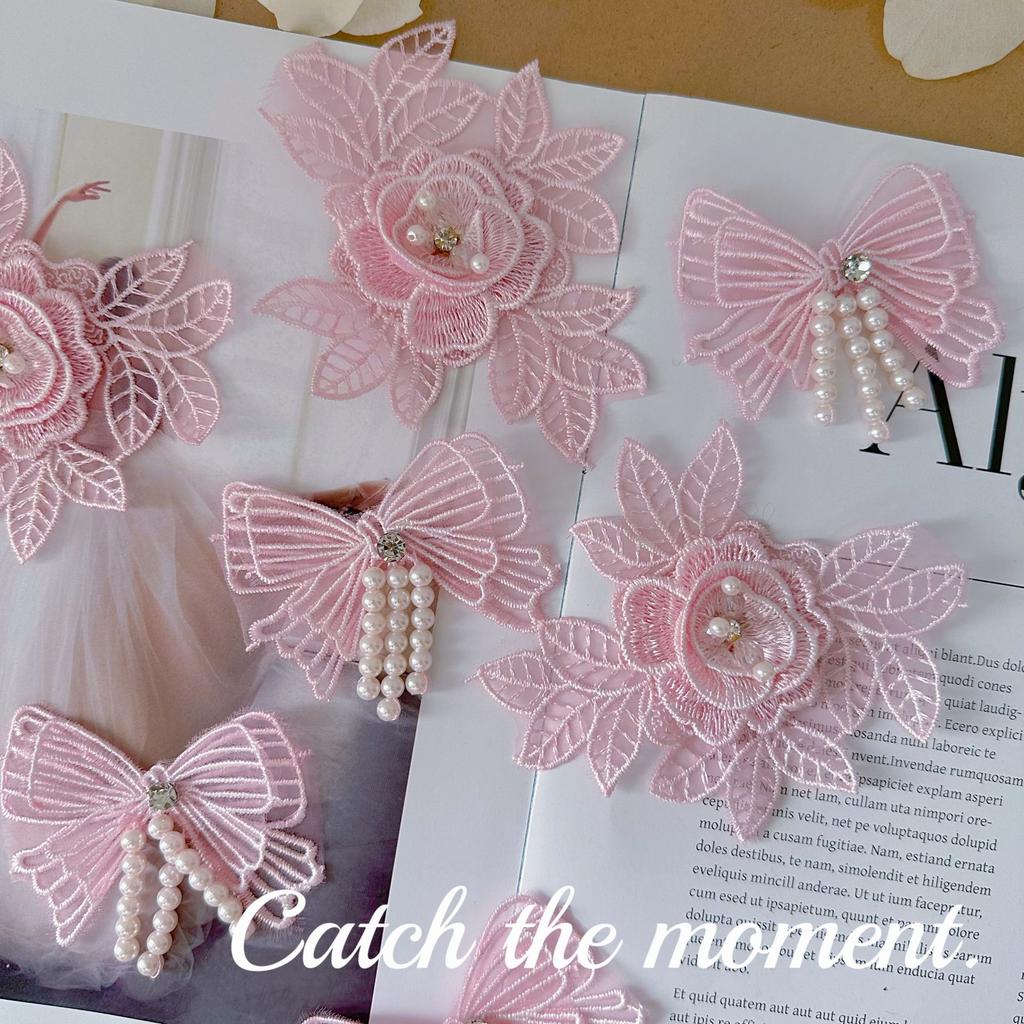 Eugen Yarn Multi-Layer Butterfly Bead Flower, Clothing Lace Accessories Decorative Flower