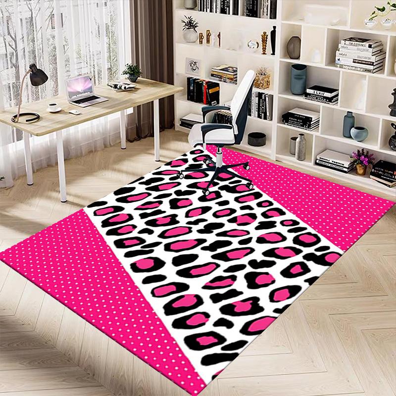 1 Stück Gepardenmuster Polka Dots Extra Groß Rutschfester Teppich, Büro, Familie, Schlafzimmer, Studio - Großer Teppich für Innenbereiche, Lebendige Farben - W296