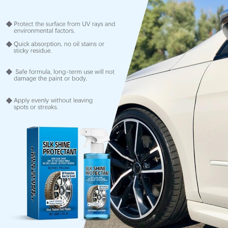 Car Ceramic Tire Dressing Black Wet Look Tire Shine Protectant Wheel Shine Sprayer for Deep Glossy Finish