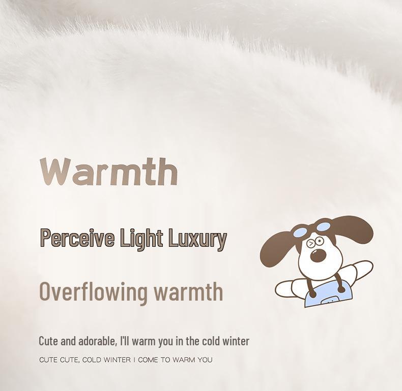 Winter Plush Cute Cartoon Car Seat Cushion - High-End Interior Accessory