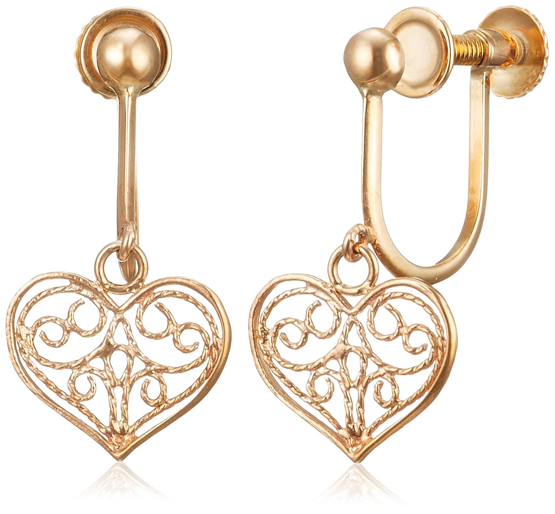 

ESTELLE K10 Yellow Gold Heart Earrings [Estelle] 0261-2887-0039-0000