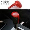 RED Carbon Fiber Color Interior Gear Shift Knob Decorator Cover Fit for Toyota Rav4 Corolla Camry Yaris Vios