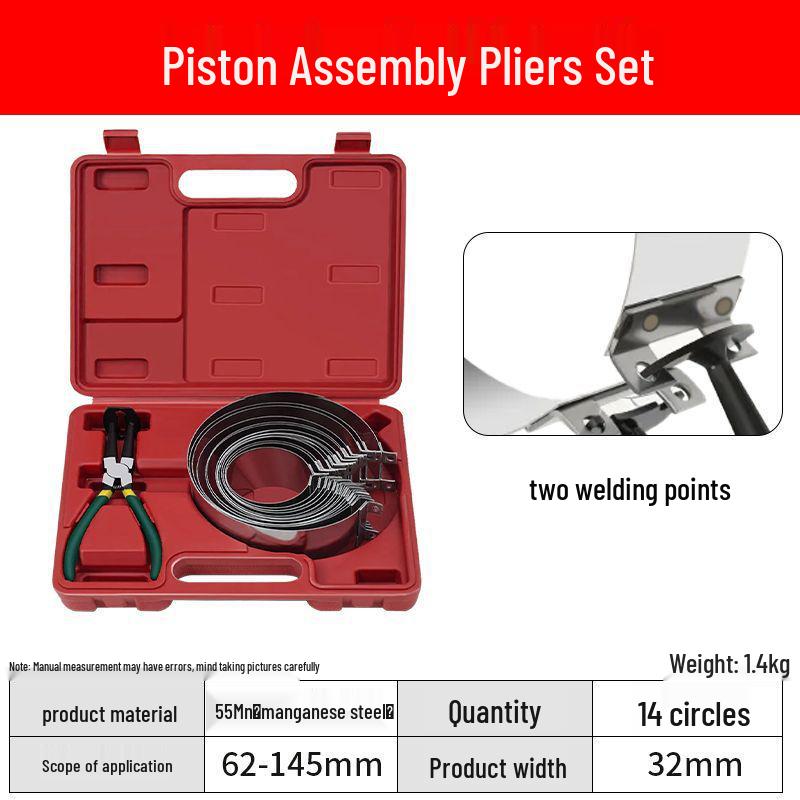 

Universal Piston Ring Installation and Removal Tool: Car Piston Compressor and Assembly Pliers