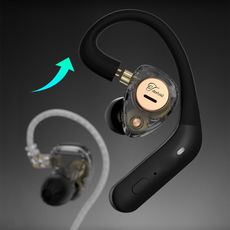 Taurus Double Dynamic Driver Cord Headphones Powerful Bass with Double-Microphones in Ear Monitor Earphones