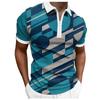 Herren-Hemd, Golf-Shirt, Retro, Farbkontrast, Outdoor, Straße, kurze Ärmel, Button-Down-Druck, Kleidung, Bekleidung, Mode, Designer, lässig, atmungsaktiv
