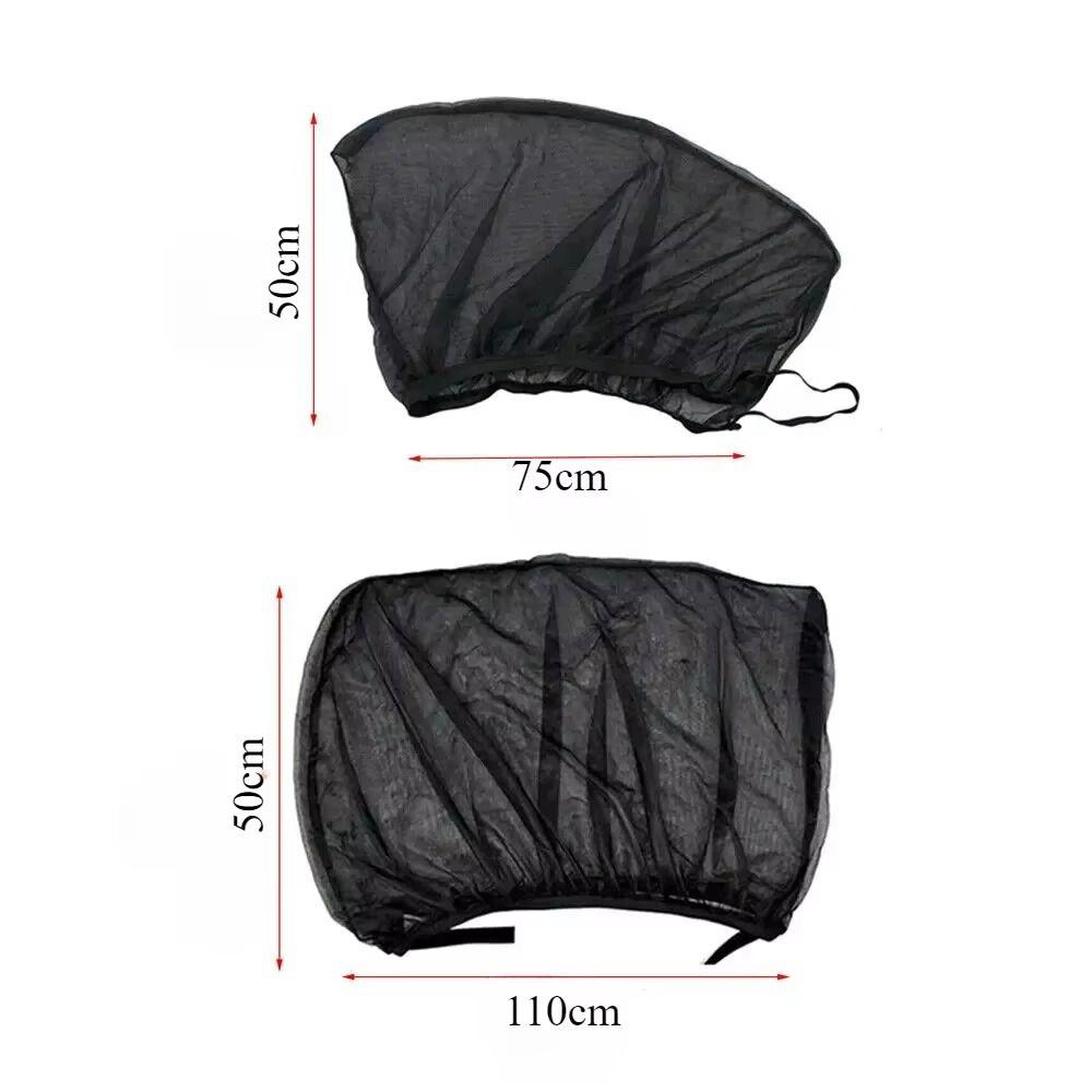 2Pcs Rear/front Car Sunshade Curtains Universal Fit UV Protection SUV Curtains Repellent Mosquito Mesh Net Car Window Sun Visor