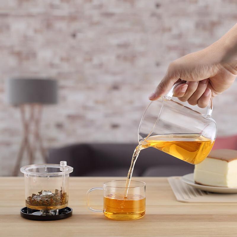 SAMADOYO Elegant Cup Insulation Separation Bubble Teapot Heat-resistant Glass Teapot Simple Filter Tea Cup