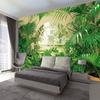 3D Wallpaper Living Room Sofa Wall Murals Modern Nordic Green Plant Wall Paper Window Pastoral Background Mural