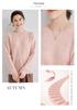 2024 Autumn/Winter Women's Cashmere Round Neck Loose Pullover Sweater - Solid Color Knit Base Layer