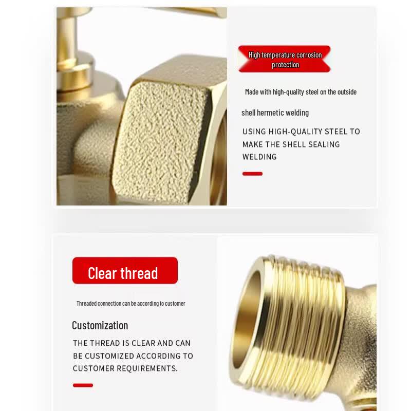 All-Copper High-Pressure Three-Way Plug Valve