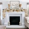 Fall Garland Autumn Maples Leaf Pumpkin Berry Garland Thanksgiving Halloween Home Mantle Fireplace Decorations Hanging Supplies