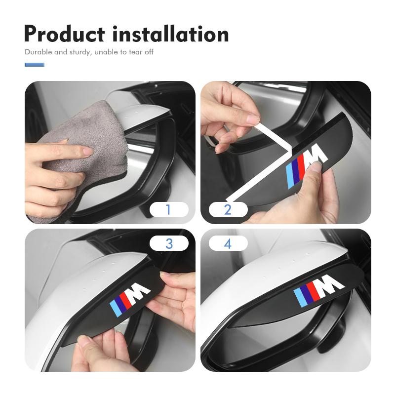 2pcs Car Side Rearview Mirror Rain Eyebrow Sun Visor Protector For BMW E93 F10 F20 F30 F40 F15 F25 F26 F31 F49 F86 M3 M5 X3