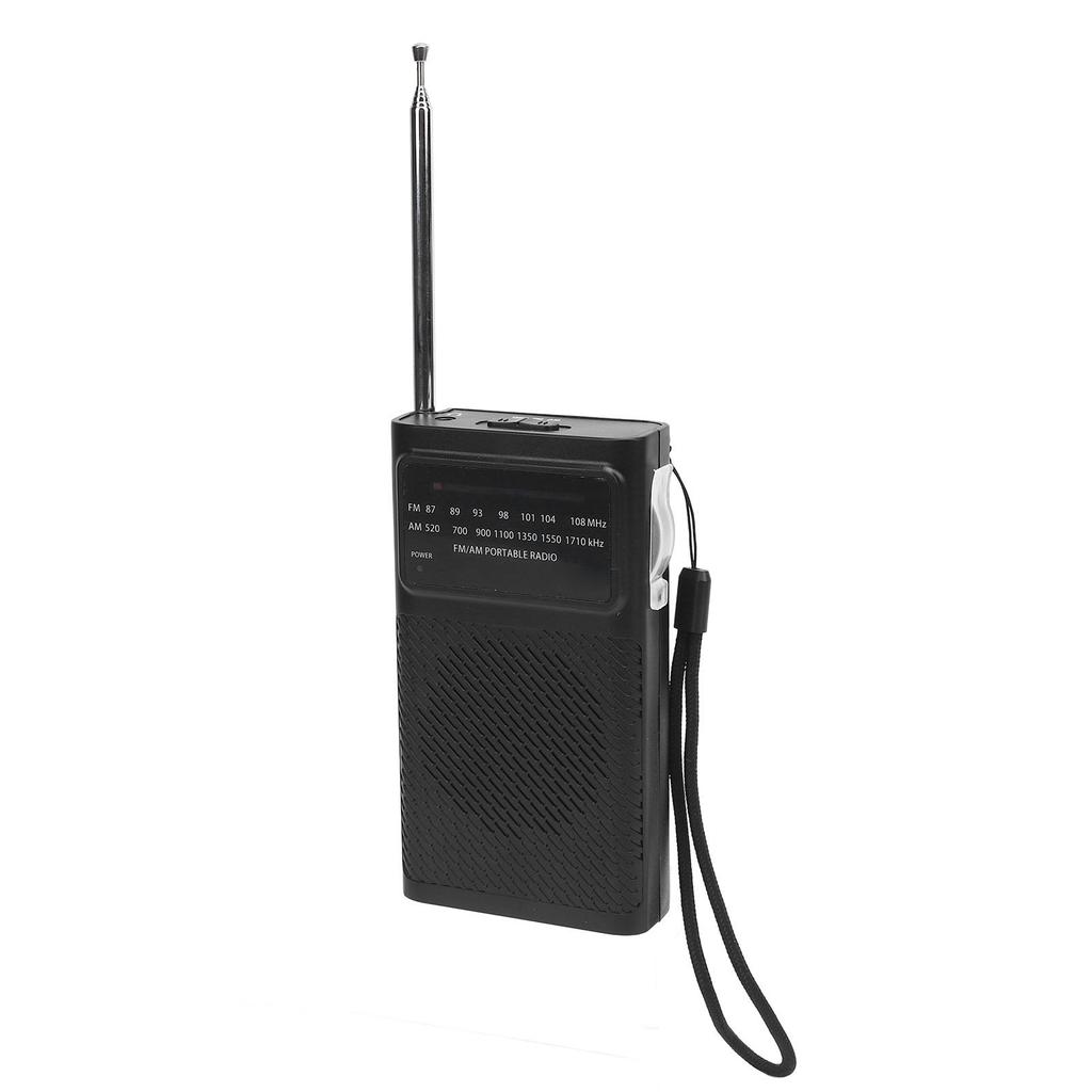 Portable AM FM Radio Multifunctional Strong Reception and Sound Battery Operated Small Radio with Sp