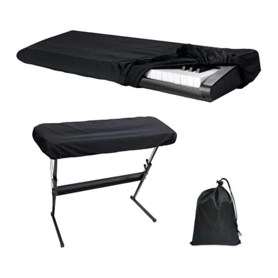 Piano Cover 61 Cloth Electronic Piano Keyboard Cover Dustproof Lightweight Keyboard Case Storage Black 61 Keys