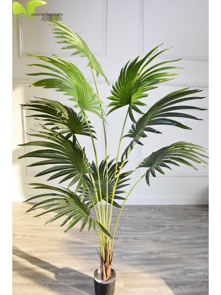 Artificial Fan Palm and Bamboo Floor-Standing Garden Decoration for Photography