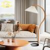 Japanese Wabi-sabi Medieval Solid Wood Pleated Floor Lamp LED E27 Retro Vintage Hanging Lamp Living/Tea Room Sofas Bedroom Study