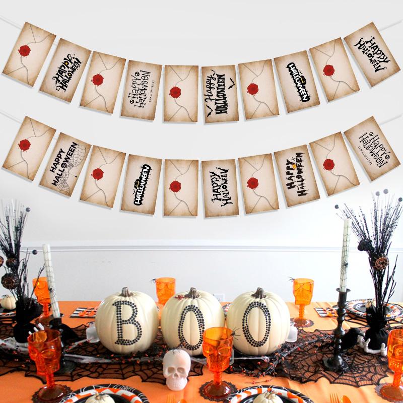 20 ks Plovoucí Kouzelnický Přijímací Dopis Banner Závěsná Girlanda pro Halloween Party Dekorace Narozeniny DIY Pozvánka