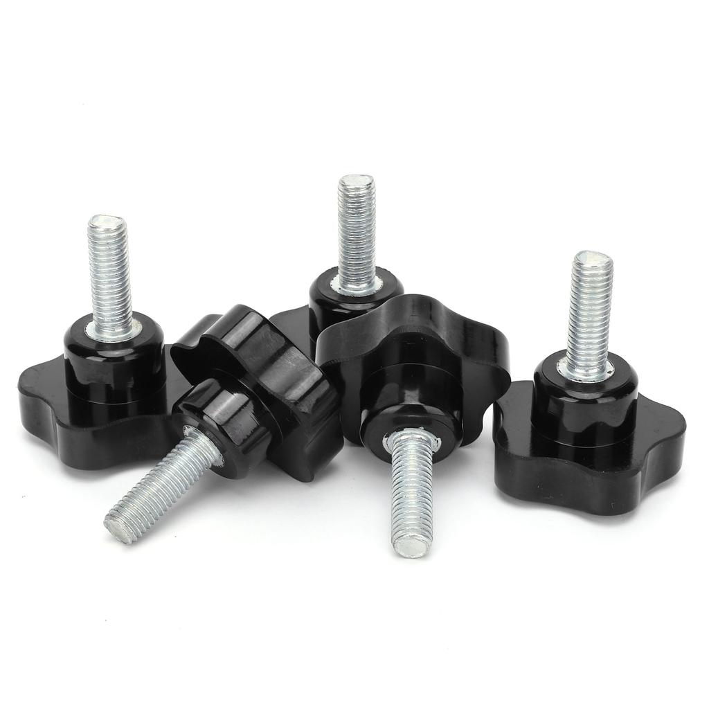 5 Stück Knopfschraube Drehbank Handgriff Drehknopf Mutter Schraube Fünfstern Pflaume Feststellgriff M10x50x30