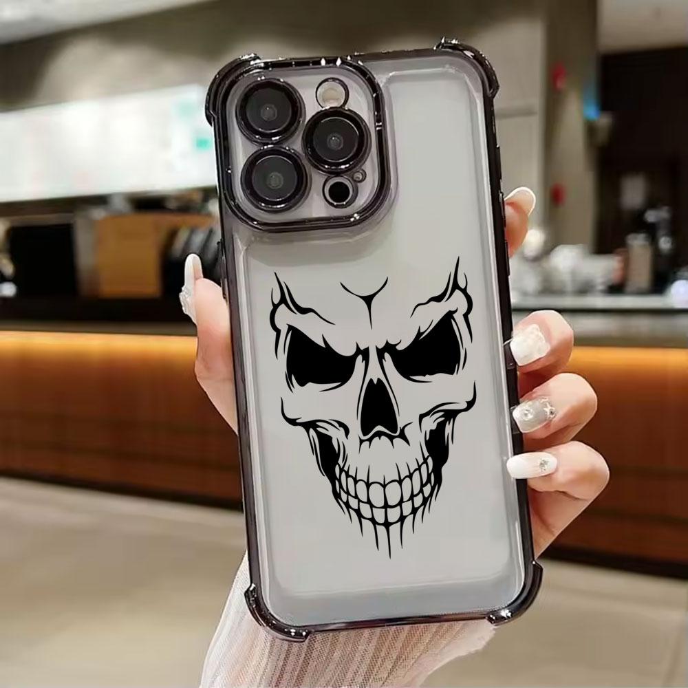 Skull Skeleton Bone Art Phone Case For Xiaomi 15T 14T 13 Pro 15 F8 Ultra Poco X7 F7 Pro 5G X3 X5 X6 F5 M7 Shockproof Clear Cover