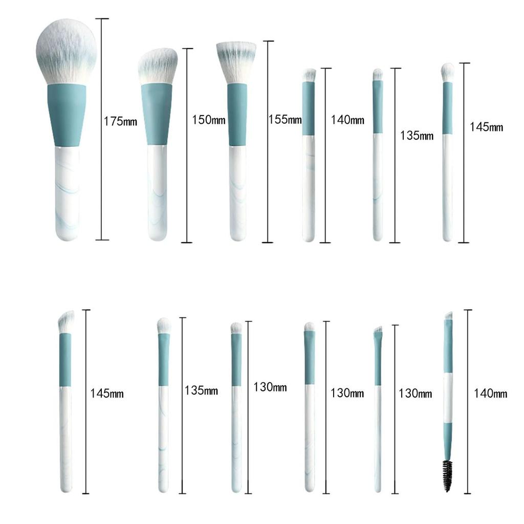 Makeup Brush Set with Premium Fiber for Everyday Suitable for Sensitive and Includes a Leather Case for Storage 12-Piece Bristles, Ultra-Soft, Use,