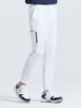 CHALLENGER Men'S Cargo Zipper Out-Pocket Jogger Fit Pants White