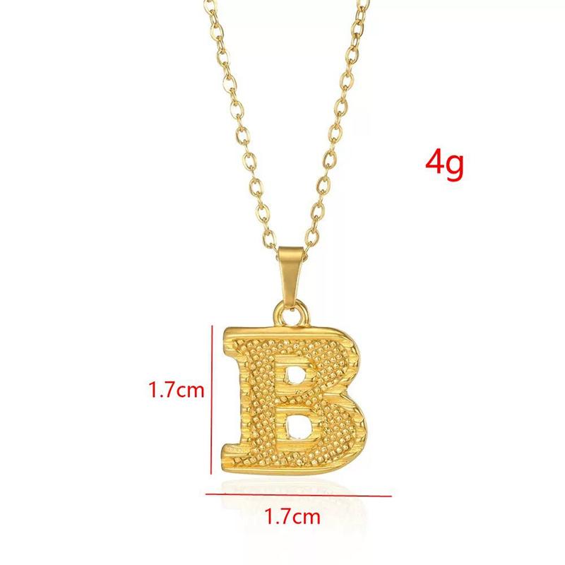 Stainless Steel Initial Necklaces For Women Men Gold Color Letter Necklace Pendant Jewelry Male Female Neck Chain Birthday Gift
