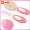 Xiaomi Conjunto de escovas de cabelo para bebês recém-nascidos, cerdas macias, escova para touca de berço, presente, acessórios para cuidados com o bebê, pente macio para banho infantil