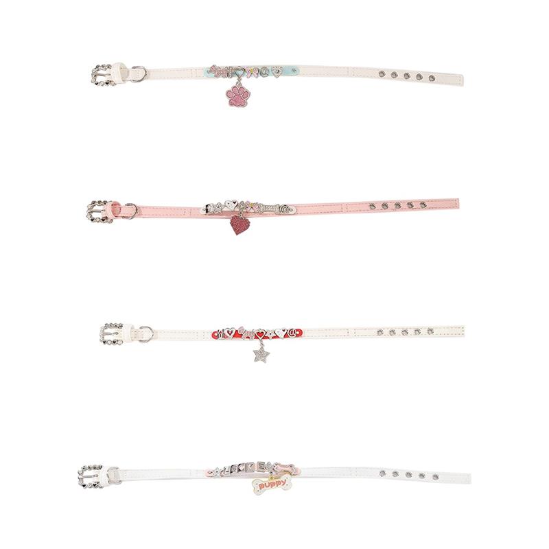 PU Obojek s písmeny pro mazlíčky Malý obojek pro kočku psa s přívěskem