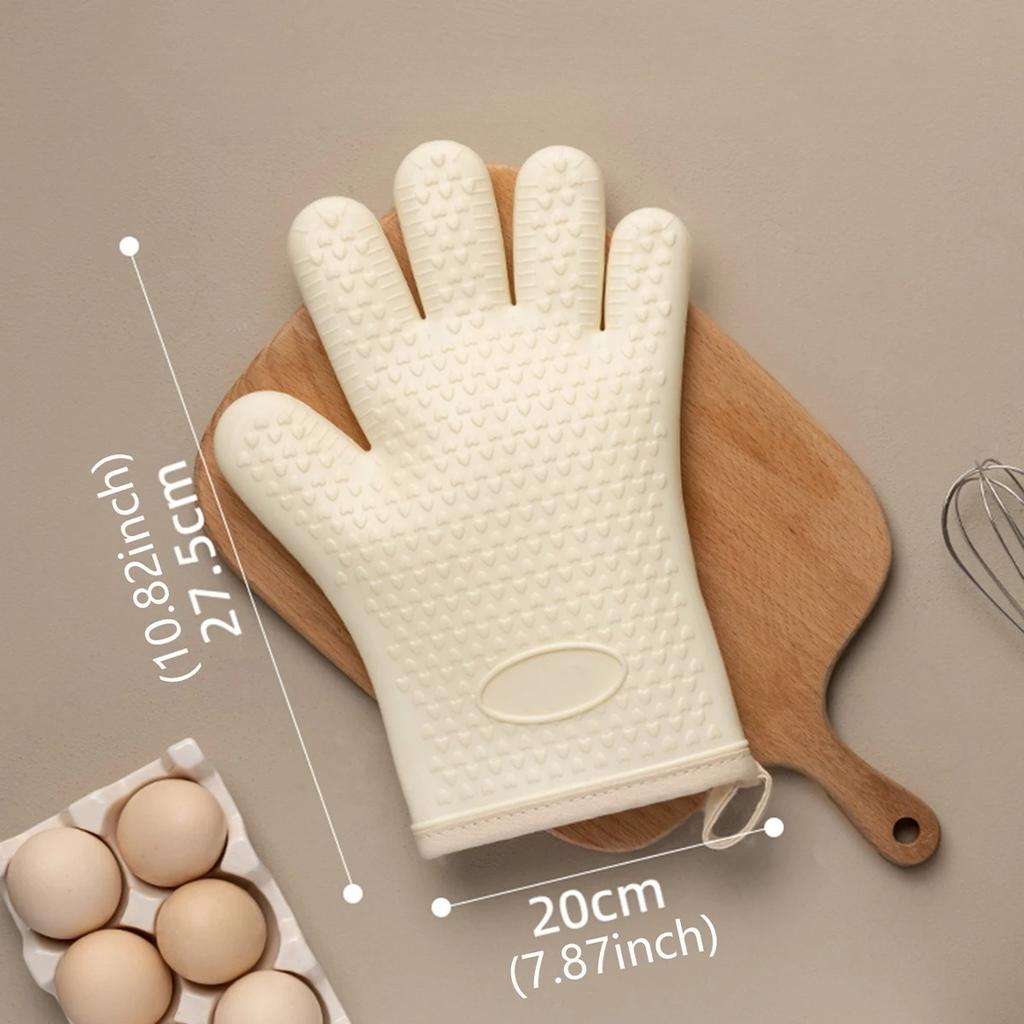 Universal Silicone Anti Scald Oven Glove Fish Shaped Thickened Insulation Gloves BBQ Mitts Tray Dish Bowl Holder Baking Supplies