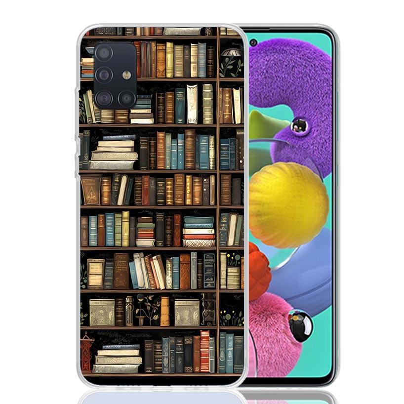 Read Books Illustration Reading Phone Case For Samsung Galaxy A52 A32 A22 A12 A02S A50S A30S A51 A31 AA71 Note 20 Ultra 10 S10 P