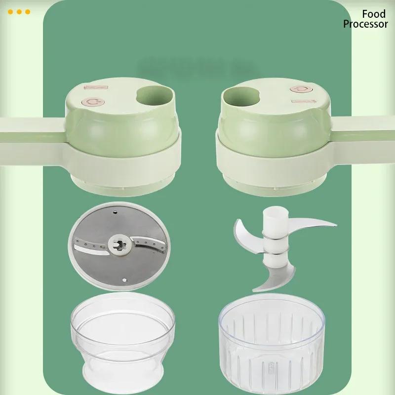 Vegetable Chopper 1PC Household Multifunctional  Rechargeable Garlic Beater Cooker Peeler Brush Dish Whisk Handheld Cooker