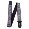 P Leathers Guitar Strap Nylon Pink and Blue Floral Print Adjustable For and Electric Guitars Made in Canada Perri's Ltd. - - - - - Acoustic, Bass, -