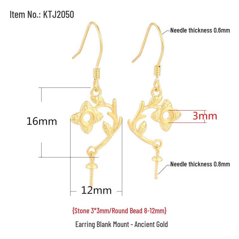 

Серьги-подвески из стерлингового серебра 925 пробы в винтажном придворном стиле с круглыми бусинами на крючках для самостоятельного изготовления ювелирных изделий 925 Silver