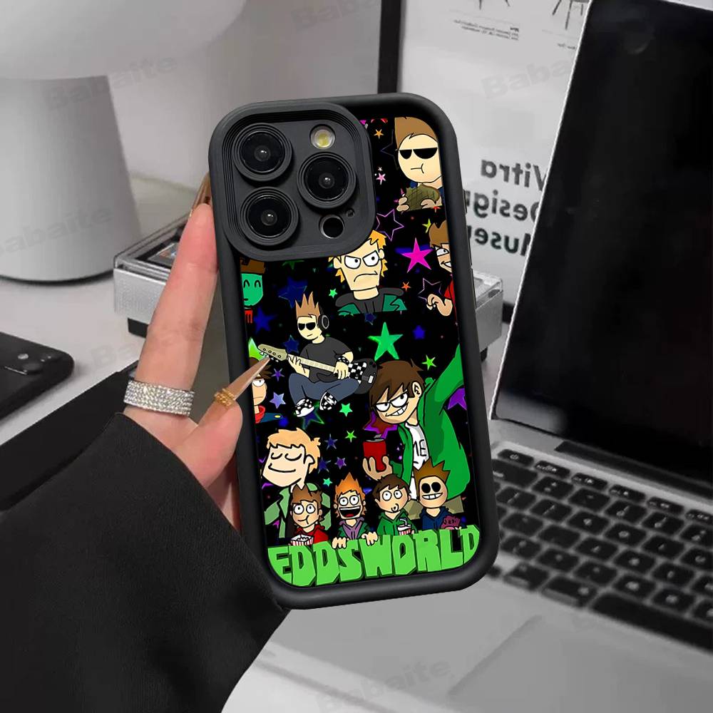 Cartoon Cute E-Eddsworlds Silicone Soft Phone Case For IPhone 17 16 14 13 12 11 15 Pro Max Plus Air Cover