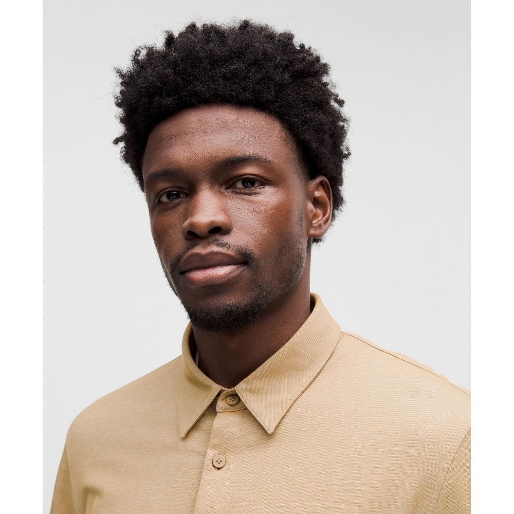 Lululemon Commission Long Sleeve Shirt Enzyme Dye Filbert Tan