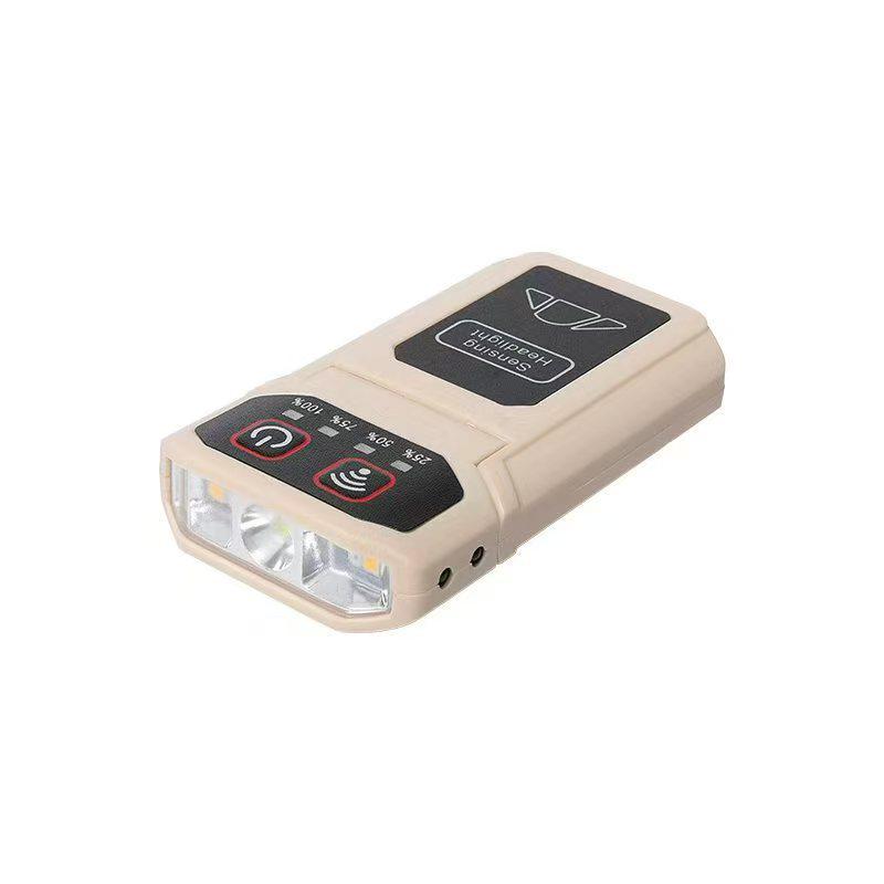 Yellow Light Induction Headlamp: Long Battery Life, Lithium Battery, Clip-On, Red Light Option for Night Fishing