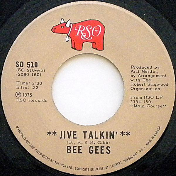 

7inch Record BEE GEES - Jive Talkin SO510 RSO 1975 Canada Soul/Funk Used