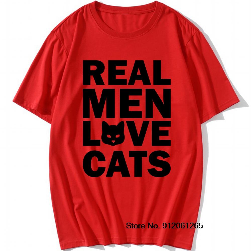 Real Unisex Love Cats Animal T Shirt Vintage Cats Lover Tshirt Cotton Tshirts Cool Daddy Mother Gift Oneck Short Sleeve Tops Tees
